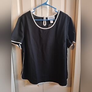 Anthony Richards Black Top with White Accents